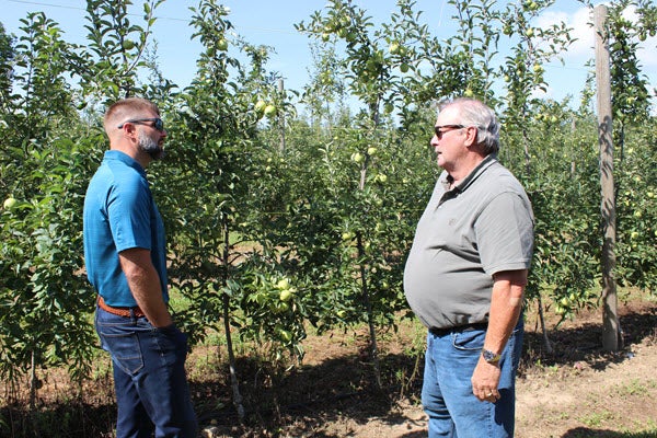 AgSouth Customer Kenny Barnwell with Loan Officer Mitchell Pridmore.